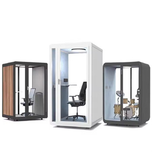 Cabina Acústica Moderna para Oficina, Estudio de Grabación, Estructura de Acero Insonorizada, Módulo de Trabajo Móvil - Product Image 2