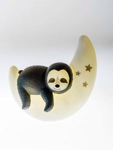 Dễ Thương Con Lười Trên Mặt Trăng Đèn Trong Vật Liệu Nhựa Trang Trí Tốt Nhất Mặt Trăng Và Sao Ánh Sáng Ban Đêm Cho Trẻ Em Phòng - Product Image 3