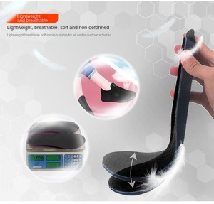 Fibra de carbono Control remoto inteligente con carga USB Pie de invierno Plantilla calentada cálida Plantillas eléctricas para zapatos Zapatillas calentadas - Product Image 4