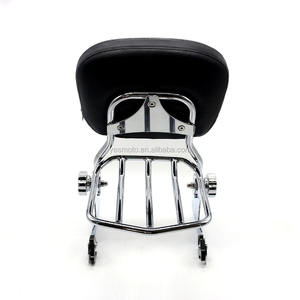 Trasero negro respaldo Sissy Bar Rack equipaje para 2000-2005 Softail el tren de la noche-FXSTB 2000-2006 Softail Gordo-FLSTF 2001-2006 - Product Image 5