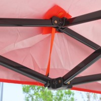 Tonnelle pliante portable 2x2m en acier avec logo personnalisé, imperméable, avec parois latérales pour stand d'exposition extérieur