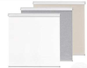 Modern bermotor Smart Roller Shades Blackout tahan air bambu Roller Blinds Built-in perawatan jendela listrik warna hitam - Product Image 1