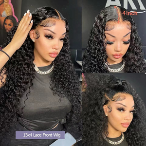 Parrucche di capelli umani con capelli crespi crudi naturali brasiliani e naturali in pizzo 13x4 - Product Image 6