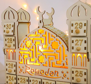 निकोरो रचनात्मक मुस्लिम इस्लेमिक लकड़ी के शिल्प 30 दिन बाद तक महल सजावट घर के गहने रैमदान आगमन कैलेंडर - Product Image 4