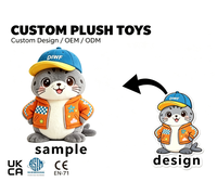 Peluche personnalisée en forme de phoque, jouet en peluche doux pour cadeau promotionnel, peluche personnalisée
