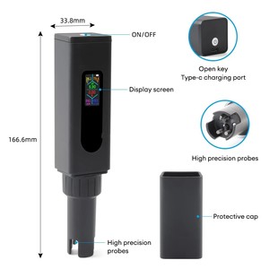 Testeur de qualité de l'eau PH-M05 avec écran couleur, recharge USB, 5 en 1 (TDS, sel, EC, PH) pour piscine et eau potable - Product Image 2