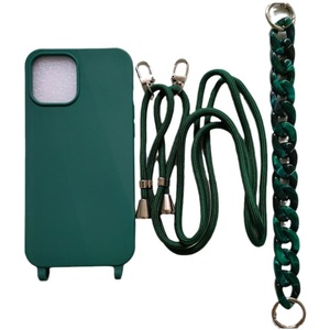 Lanière de chaîne <span class=keywords><strong>Portable</strong></span> pour iPhone 14 15 Pro Max étui en silicone pour iPhone 13 16 Pro Max sangle de cou bracelet étui Standard - Product Image 4