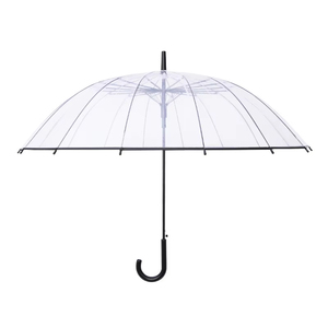 <span class=keywords><strong>Parapluie</strong></span> semi-automatique en PVC <span class=keywords><strong>transparent</strong></span> résistant au vent et à la pluie, à fibres droites, design classique, couleur unie, 8 baleines - pour cadeaux - Product Image 5