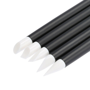 Pinceau de sculpture pour nail art en silicone avec manche en acrylique, embout creux pour gaufrage, tête à sertir pour design 3D en gel - Product Image 2