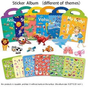 Libro de pegatinas de juguete educativo para niños personalizado álbum de gelatina hinchada 3D con mango de agarre hecho de vinilo duradero UV impreso diferentes temas - Product Image 2