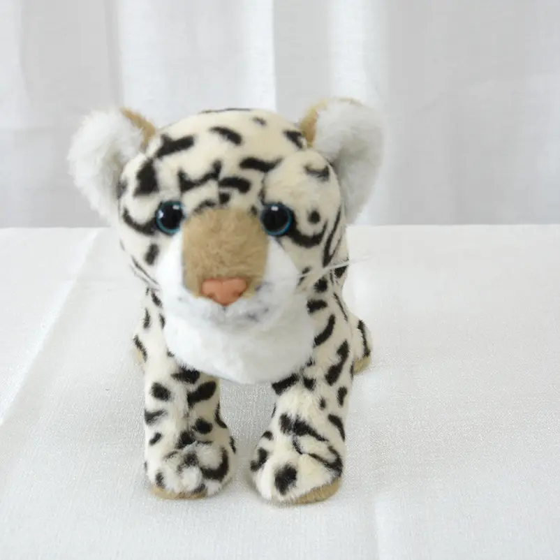 Cute Lifelike Custom Realistic Stuffed Animal Plush Soft Leopard Toy Tiger