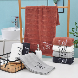 Toalla Bordada de Algodón Puro Kim Ryan, 34x75cm, Toalla Facial con Diseño Power Of Love para Uso en el Baño del Hogar - Product Image 2