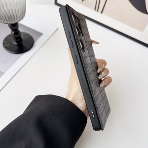 Étui portefeuille noir classique pour <span class=keywords><strong>Samsung</strong></span>, protection intégrale antichoc avec protection d'objectif surélevée, coque de luxe légère - Product Image 6