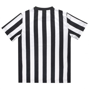 Children's Striped Sports Jersey Black And White Crew Neck For Football Basketball Boys Child Size - Product Image 2