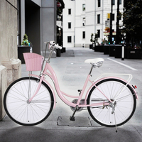 Vélo urbain léger pour femmes de 26 pouces avec fourche en acier à vitesse unique, certifié GCC CPC, vélo de ville