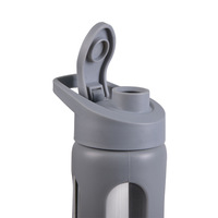 Vente en gros directe 600ml bouteille d'eau en verre étanche en acier inoxydable Fitness Sports de sport en plein air avec manchon en silicone