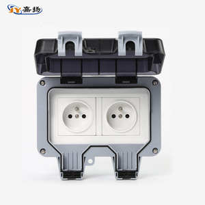 เต้ารับกันน้ำกลางแจ้ง Jiayang 2 ช่อง IP66 16A 230V สำหรับห้องน้ำและใช้งานภายนอกอาคาร - Product Image 1