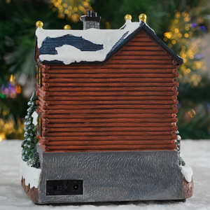 Grossiste en résine village de noël <span class=keywords><strong>d</strong></span>écorations de Noël cadeau de Noël avec lumière LED 8 chansons musicales et fonction mouvement - Product Image 6