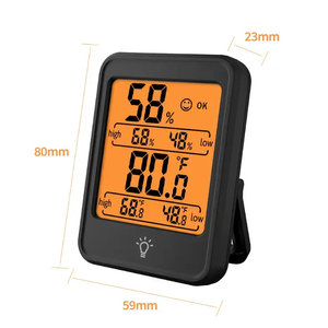 Hygrometer Thermometer Household <strong>with</strong> Comfort Level MAX/MIN <strong>Temperature</strong> &amp; Humidity <strong>Display</strong> Backlit Design OEM &amp; ODM Supported - Product Image 4