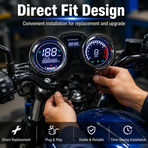 Velocímetro Digital para Motocicleta, Tacómetro, Indicador de Marcha para Suzuki GN150 GN125 <span class=keywords><strong>NOVE</strong></span> EN125 GSX125 QS125 - Product Image 3
