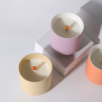 Bougie parfumée cylindrique mate ronde de luxe, fabrication artisanale OEM, impression personnalisable pour la Saint-Valentin, décoration de la maison