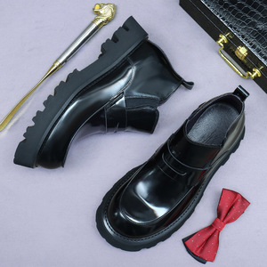 High Quality Men's Loafers Genuine Leather Career Autumn Height Increasing Anti-Slip Outdoor Fashion Shoes - Product Image 3