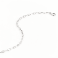 Bracelet fin en platine Pt950 blanc mat, à segments empilables, discret, unisexe, pour le bureau et le quotidien, accessoire de poignet, cadeau