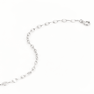 Bracelet fin en platine Pt950 blanc mat, à segments empilables, discret, unisexe, pour le bureau et le quotidien, accessoire de poignet, cadeau - Product Image 6