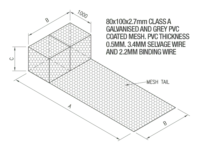 2x1x1 tissé gabion cage gabion panier lourd galvanisé hexagonal gabions prix