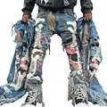 DIZNEW The latest skinny jeans custom button men distressed jeans trousers printed boyfriend jeans for men