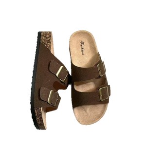 Sandalias de corcho cómodas con doble hebilla ajustable, parte superior transpirable y soporte para el arco del pie, para caminar en interiores y exteriores. - Product Image 6