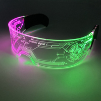 Noël LED lunettes futuriste lumineux nid d'abeille lentille lumière acrylique plastique barre Concert nouvel an décor brillant
