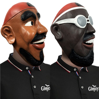 Masque en latex amusant, capuche de personnage de film pour boîte de nuit, DJ, fête, jeu de rôle, mascarade, accessoires d'Halloween, personnalisable