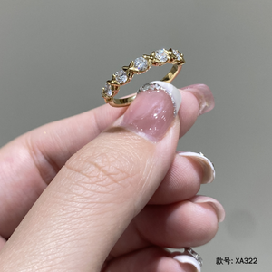 <span class=keywords><strong>5</strong></span>つの石トレリスダイヤモンドバンド (0.50 Ct Tw) /女性のためのラボダイヤモンド結婚記念日リング - Product Image 5