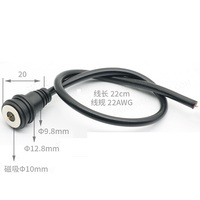 Cable Magnético de 10 mm con Conector Magnético Macho y Hembra, Cable Magnético con Conector USB Pogo Pin, Venta de Fábrica