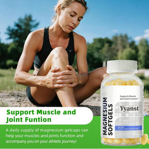 Cápsulas blandas de magnesio de alta calidad, marca privada, ODM, OEM, mejoran la calidad del sueño y apoyan la función muscular y articular. - Product Image 5