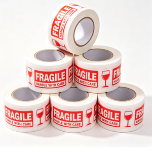 Etiqueta Adhesiva Acrílica Sensible a la Presión, Resistente al Calor, Impresa Personalizada, de Una Sola Cara, con Aviso de Frágil, Ecológica, con Respaldo de Tela BOPP - Product Image 2