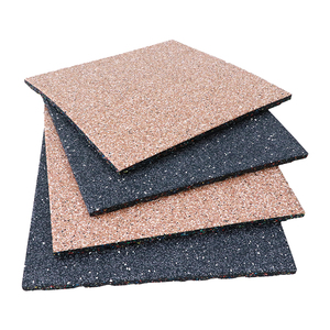 Chuanyu 1m x 1m x 15mm màu đen lồng vào nhau cao su ngoài trời gạch lát sàn chống trượt thảm sàn phòng tập thể dục cho hội thảo và sân chơi - Product Image 4