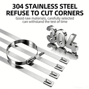 Fascetta stringicavo in acciaio inox 304 4.6*300 autobloccante con fibbia a sfera in <span class=keywords><strong>metallo</strong></span> - Product Image 2