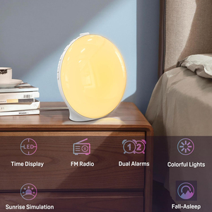 Ứng dụng thông minh bằng giọng nói kiểm soát Mặt Trời Mọc Đồng hồ báo thức thức dậy ánh sáng cho phòng ngủ - Product Image 4
