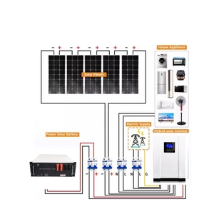 ระบบกักเก็บพลังงานแสงอาทิตย์ครบชุด 48V 3Kw 5Kw 8Kw 10Kw ระบบพลังงานแสงอาทิตย์สำหรับบ้านแบบไฮบริด ระบบไฮบริดแบบออฟกริด - Product Image 3