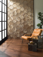 Carrelage décoratif mural extérieur moderne en béton UHPC PYRAMID B-3D, épaisseur 20 mm