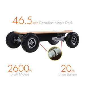 Skateboard sportif pour adultes YongKang 2600W 4WD avec grandes roues, vitesse de 30 mph, batterie amovible HYD2600B 4Wd Skateboard HYD260 - Product Image 6