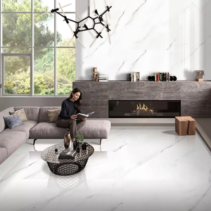 Linia White 800x1600mm Premium Wood Grain Porcelain <b>Tiles</b> High Gloss Finish for Contemporary Interior Flooring - Product Image 5