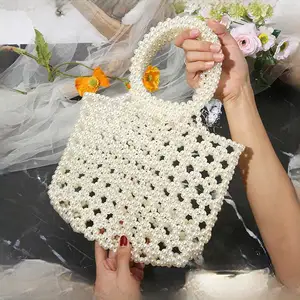 High quality Pearl Clutch Handbag Women's Glittering Dinner Purse Party Wedding Prom Evening Bags