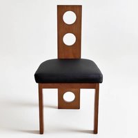 Chaises de salle à manger ergonomiques en bois rembourrées de style moderne du milieu du siècle, ensemble de chaises de salle à manger en bois massif écologiques, imperméables et durables