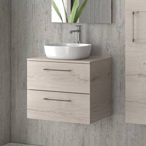 Mobile bagno da 60 cm con due cassetti e piano da lavoro in piedi per EL-60P bacinella in ceramica Kamalu - Product Image 1