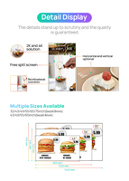 Schermo Digitale per Menu Drive-Thru, Display LCD per Pizzeria, Pannello Menu Digitale per Ristorante