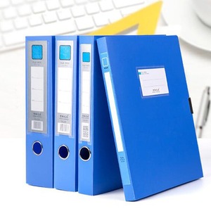 A4 File <b>Box</b> 7.5cm <b>Plastic</b> Document Storage <b>Box</b> Thickened Durable Office Organizer Blue Rectangle Standing Type PP Material - Product Image 2