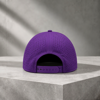 Commande en gros de chapeaux de golf OEKO TEX structurés en coton et polyester à bord incurvé et à boucle en plastique avec logo personnalisé